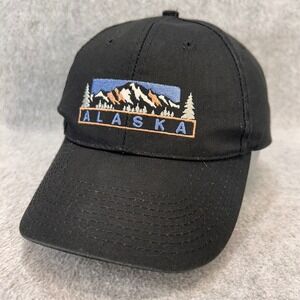 Alaska Mountain Range Mens Black Alaska Shirt Company Snapback Hat OS
